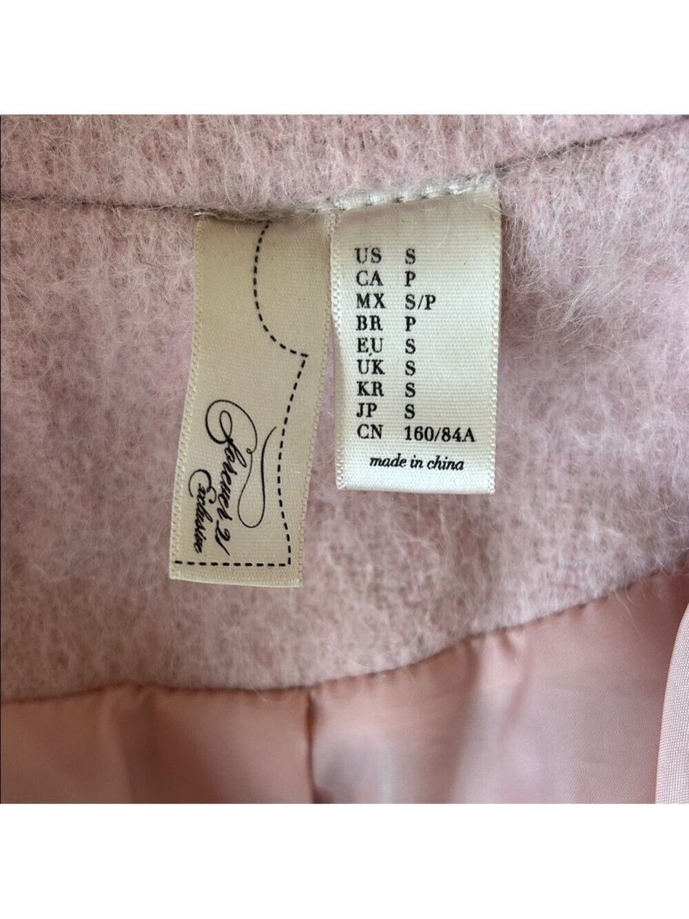 Forever 21 Light Pink Teddy Jacket size S - Picture 9 of 11